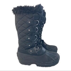Polar Waterproof Quilted Lace Up Boots Sz 6
